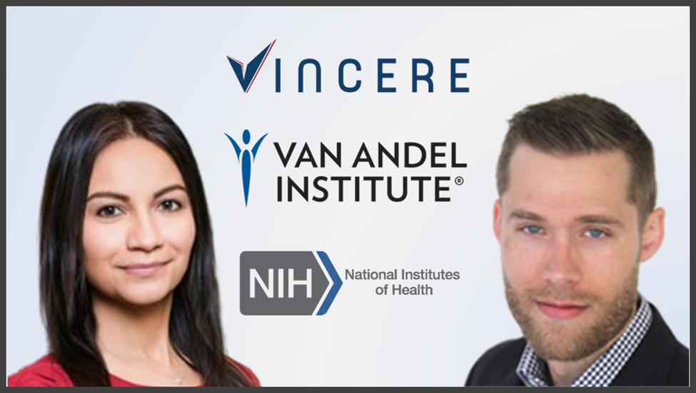 NIH NINDS and Vincere Bio logos